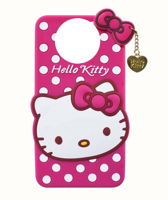 COVERBLACK Back Cover for POCO C75 / M7 / Mi 14C / A4 5G | Soft Cat Hello Kitty With Golden Pendant Case(Pink, Shock Proof, Pack of: 1)