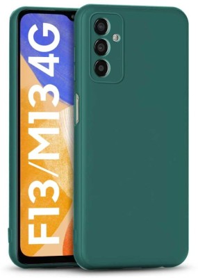 KARAS Back Cover for Samsung Galaxy F13 | Soft Silicon Protective Case Cover Designed(Green, Camera Bump Protector, Pack of: 1)