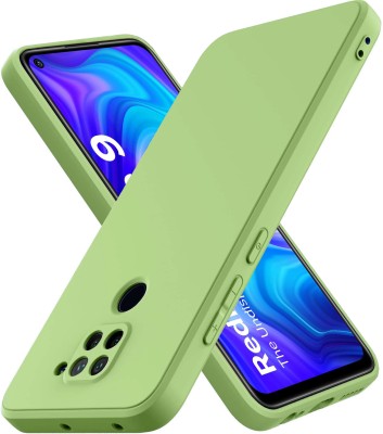 VONZEE Back Cover for Redmi Note 9 Soft Silicone Gel Case with Anti-Scratch Microfiber Lining Cloth(Green, Shock Proof, Silicon, Pack of: 1)
