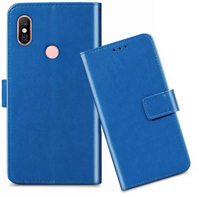 kridha Flip Cover for Redmi Note 6 Pro flip cover / M1806E7TG flip cover / M1806e7ti flip cover / Blue(Blue, Magnetic Case, Pack of: 1)