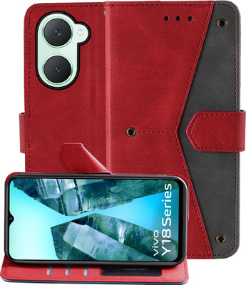 Autofocus Back Cover for Vivo Y18i(Red, Holster, Pack of: 1)