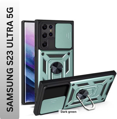 Gaffar Wale Back Cover for Gaffarwale D10 Armor Case Compatible With Samsung Galaxy S23 Ultra 5G Ring Holder Case(Green, Rugged Armor, Pack of: 1)