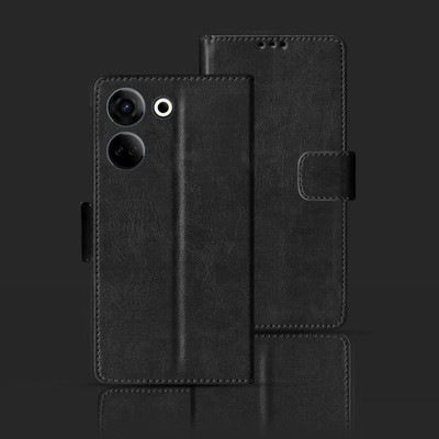 Kalua Mall Flip Cover for Tecno Camon 20 Pro 5G(Black, Magnetic Case, Pack of: 1)