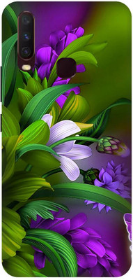 Rockyard Back Cover for vivo U10, 1916, GREEN, LEAF, NATURE, FLOWER, GRAPHIC(Green, Flexible, Silicon, Pack of: 1)