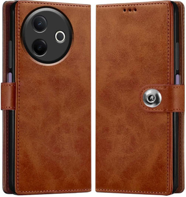 GLADLY Flip Cover for Vivo Y39 5G(Brown, Dual Protection, Pack of: 1)