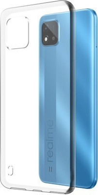 Aarov Back Cover for Realme C20, Designer Plain Back Cover(Transparent, Grip Case, Silicon, Pack of: 1)