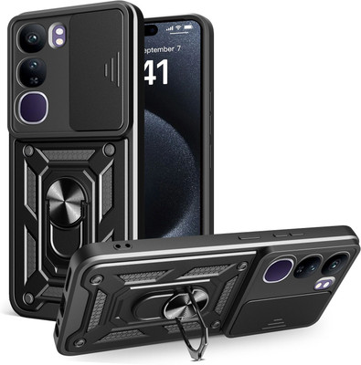 Mobile Mart Back Cover for Vivo Y300 5G(Black, Dual Protection, Pack of: 1)
