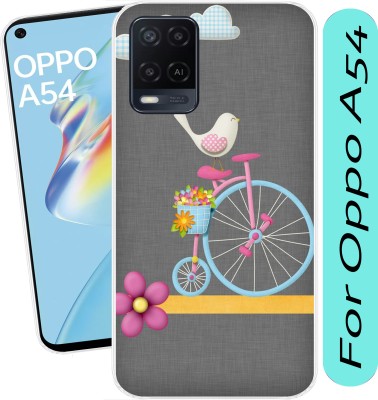 SmartGoldista Back Cover for Oppo A54(Transparent, Flexible, Silicon, Pack of: 1)