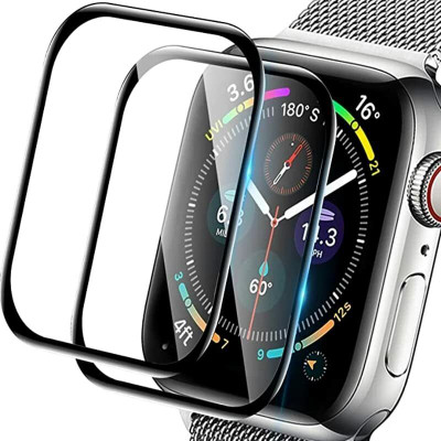 RALGAUT Edge To Edge Tempered Glass for Apple Watch 38MM Series 6/ SE/Series 5 / Series 4, Full Screen Coverage with Easy Installation Kit(Pack of 2)