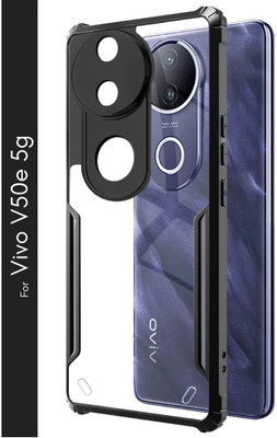 CELSERA Back Cover for Vivo V50E 5G(Black, Transparent, Grip Case, Pack of: 1)