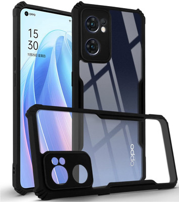 A-Allin1 Back Cover for Oppo Reno 7 5G : :Gloss Finish Boom TPU(Black, Pack of: 1)