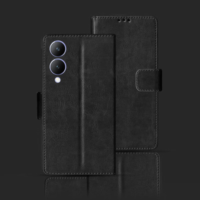 Kalua Mall Flip Cover for Vivo Y17s(Black, Pack of: 1)