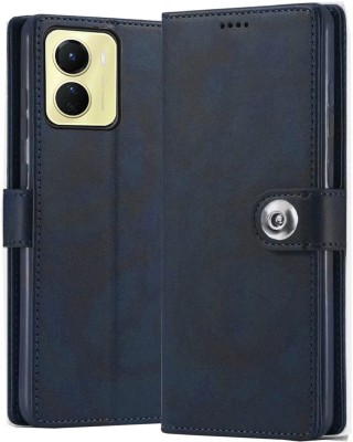 Coverage Flip Cover for Vivo V2253 / T2x 5G(Blue, Dual Protection, Pack of: 1)