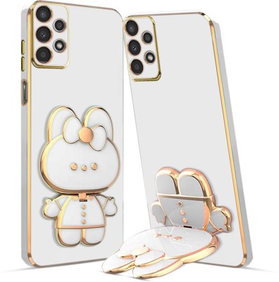 RESOURIS Back Cover for SAMSUNG Galaxy A23 5G(White, Gold, Cases with Holder, Pack of: 1)