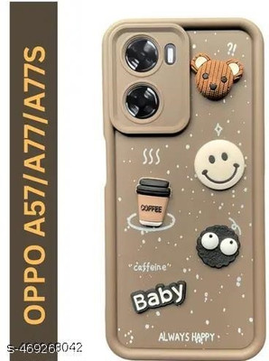 Seetu Back Cover for Oppo A57 4G 2022 | Oppo A77 4G(Brown)