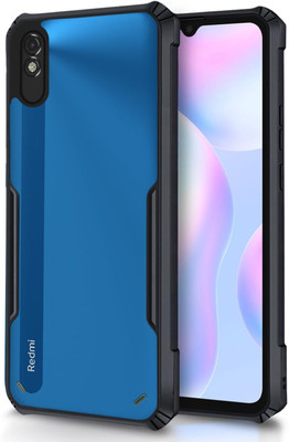 fi-yonity Bumper Case for Mi Redmi 9A, Redmi 9i(Black, Transparent, Camera Bump Protector, Pack of: 1)
