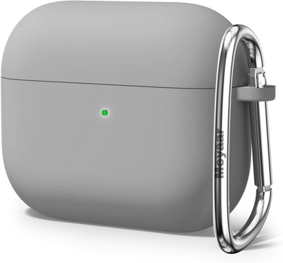 MobieGenie Silicone Velcro Earbuds Case For Apple Airpods 4 | Apple AirPods 4th Gen (2024)(Grey)