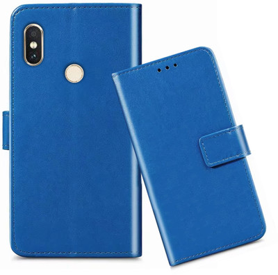 kridha Flip Cover for Redmi Note 5 Pro flip cover / MEI7S flip cover / MEI7 flip cover / Blue(Blue, Magnetic Case, Pack of: 1)