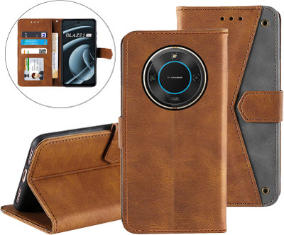 Autofocus Back Cover for Lava Blaze 2 5G(Brown, Magnetic Case, Pack of: 1)