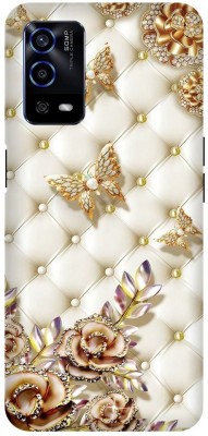 DIKRO Back Cover for OPPO A53s 5G, CPH2321, MATTRESS, BUTTERFLY, GOLDEN, BUTTERFLY(Gold, Hard Case, Pack of: 1)