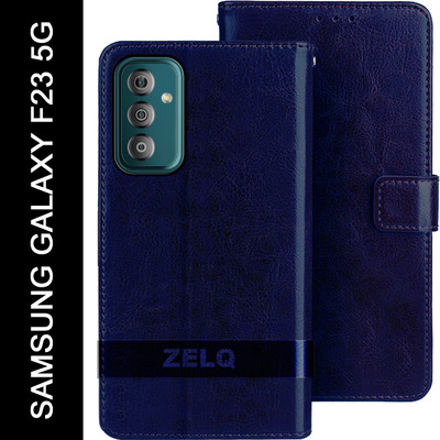 Zelq Flip Cover for Samsung Galaxy F23 5G(Blue, Magnetic Case, Pack of: 1)