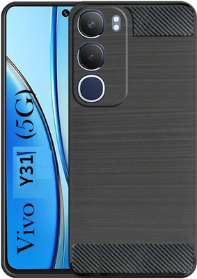 COVERBLACK Back Cover for Vivo V2521 / Vivo_Y31 5G |Rugged Brushes | Armor Hybrid Case(Black, Rugged Armor, Silicon, Pack of: 1)