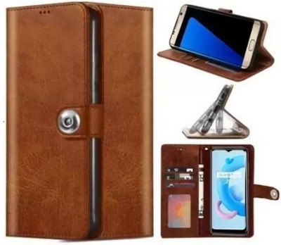 Aarnov Flip Cover for vivo Y29 5G,V2420(Brown, Pack of: 1)