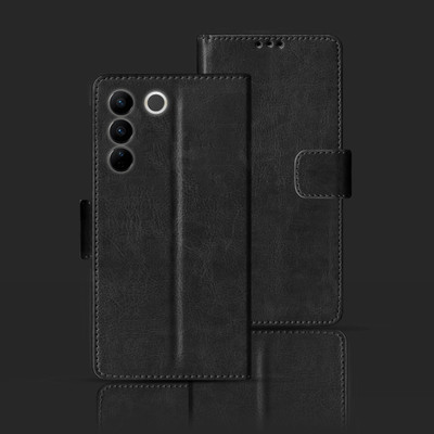 Kalua Mall Flip Cover for VIVO V27 5G(Black, Magnetic Case, Pack of: 1)