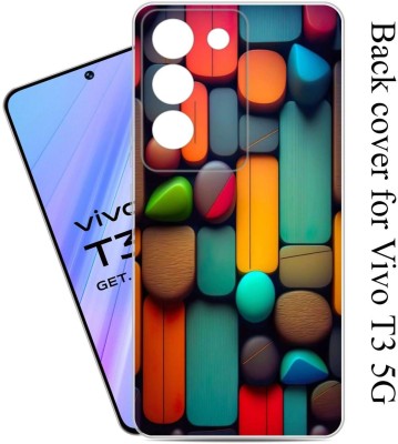 PrintKaver Back Cover for Vivo T3 5G Back Cover(Multicolor, Grip Case, Silicon, Pack of: 1)