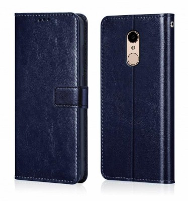 DHARKOTI Flip Cover for Mi Redmi Note 5, 360 Protection Pocket Back Cover(Blue, Cases with Holder, Pack of: 1)