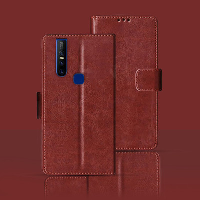 Kalua Mall Flip Cover for Vivo V15(Maroon, Pack of: 1)