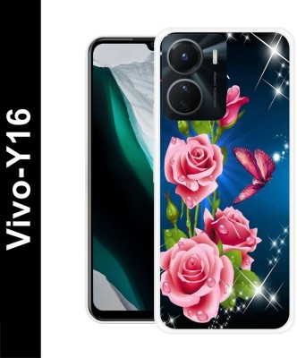 Shivaanshi Back Cover for Vivo Y16(Blue, Pink, Grip Case, Silicon, Pack of: 1)