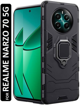 KWINE CASE Back Cover for realme narzo 70 5G(Black, Dual Protection, Pack of: 1)