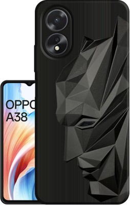 B Super Shop Back Cover for Oppo A38 4G / Oppo A18 4G(Black, Silicon)