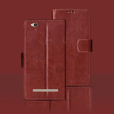 Kalua Mall Flip Cover for Mi Redmi 5A(Brown, Magnetic Case, Pack of: 1)