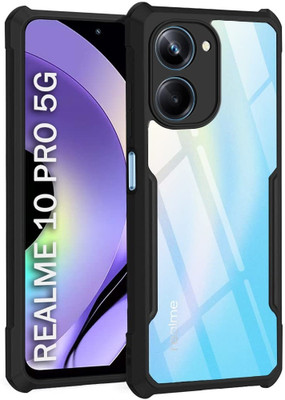 Mersal Back Cover for Realme 10 Pro 5G, Premium Ipaky Gloss Finish Boom TPU(Black, Pack of: 1)