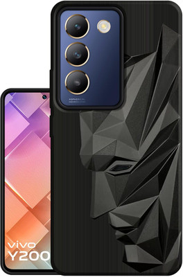 Seetu Back Cover for Vivo Y200e 5G / Vivo T3 5G(Black, Silicon)
