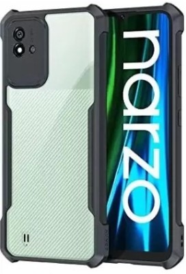 A-Allin1 Back Cover for Realme Narzo 50i, Raised edges lift the screen and camera lens(Black, Pack of: 1)