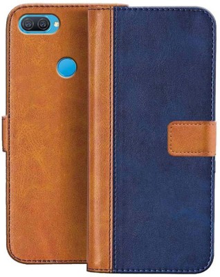 ComboArt Flip Cover for Realme U1(Blue, Brown, Pack of: 1)