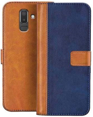 MobileMantra Back Cover for Samsung Galaxy J8 2018 | Exclusive Business Professional Series | Wallet Flip Back Cover(Multicolor, Flexible, Pack of: 1)