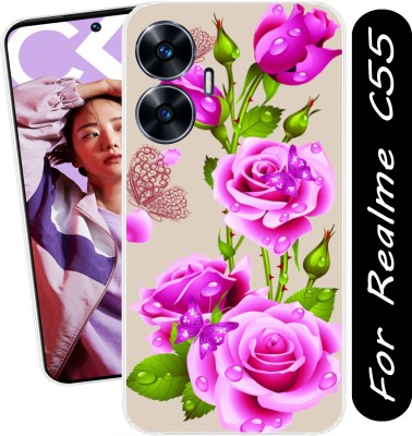 SmartGoldista Back Cover for Realme C55(Multicolor, Flexible, Silicon, Pack of: 1)