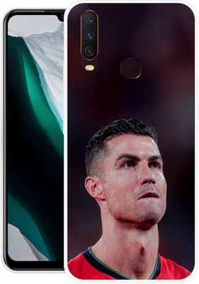 VS PRINT LINK Back Cover for VIVO Y15,1901, CRISTIANO RONALDO, REAL MADRID, FOOTBALL, SPORTS(Red, Flexible, Silicon, Pack of: 1)