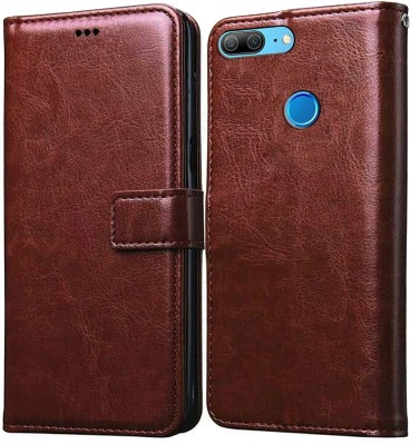 COVERNEW Flip Cover for Honor LLD-AL10 / Honor 9Lite(Brown, Magnetic Case, Pack of: 1)