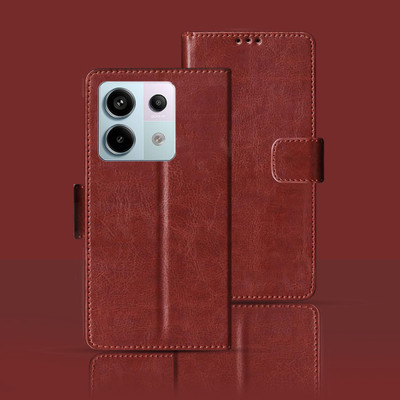 Kalua Mall Flip Cover for Redmi Note 13 Pro 5G(Maroon, Magnetic Case, Pack of: 1)