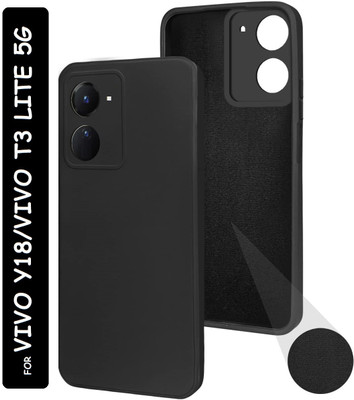 KWINE CASE Back Cover for vivo Y18, vivo Y18E, vivo Y03, vivo T3 Lite 5G(Black, Grip Case, Pack of: 1)