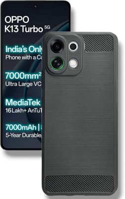 Fastship Back Cover for OPPO PLE110 / K13 Turbo Pro 5G |Rugged Brushes | Armor Hybrid Case(Black, Flexible, Silicon, Pack of: 1)