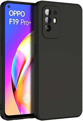 Coverphone Back Cover for Back Cover for OPPO F19 Pro Shockproof Liquid Silicone TPU Back Case CoverBlack, Silicon(Black, Matte Finish, Silicon, Pack of: 1)