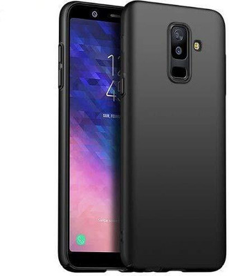 sadgatih Back Cover for Samsung Galaxy A6-2018(Black, Dual Protection, Silicon, Pack of: 1)