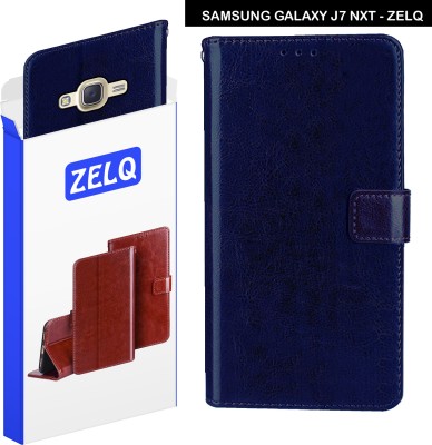 Zelq Flip Cover for Samsung Galaxy J7 Nxt(Blue, Magnetic Case, Pack of: 1)