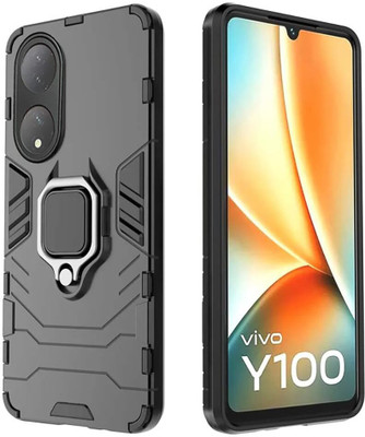 Krish Tech Back Cover for Vivo Y100 5G(Black, Shock Proof, Pack of: 1)